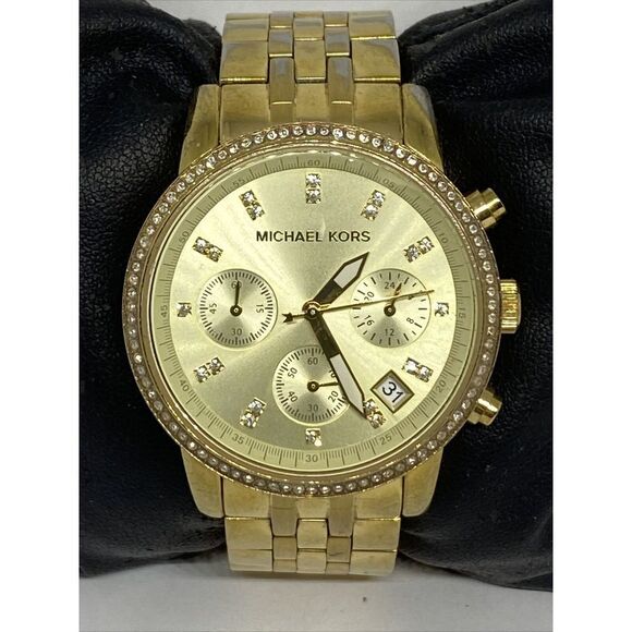 Michael Kors MK5698 Women's Gold Stainless Steel Analog Dial Quartz Watch MP117 - Picture 2 of 12